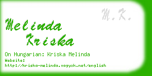 melinda kriska business card